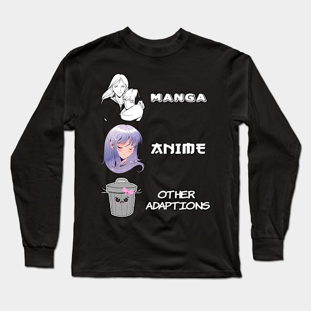 Weeaboo Trash Otaku Anime Meme Weeb Gifts Long Sleeve T-Shirt by Alex21